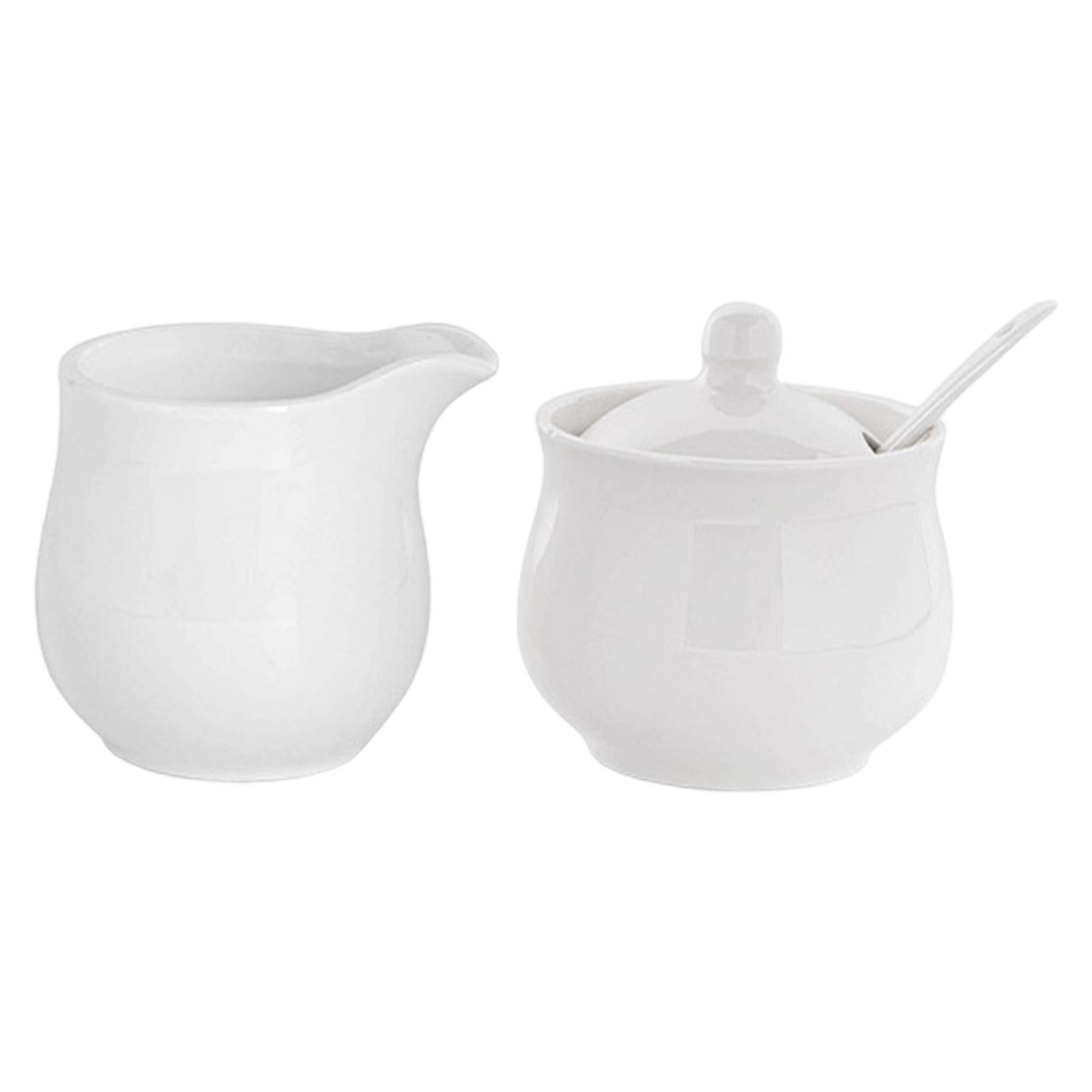 Coffee Tea Creamer - Retro keramische suikerpot en roomkan set,