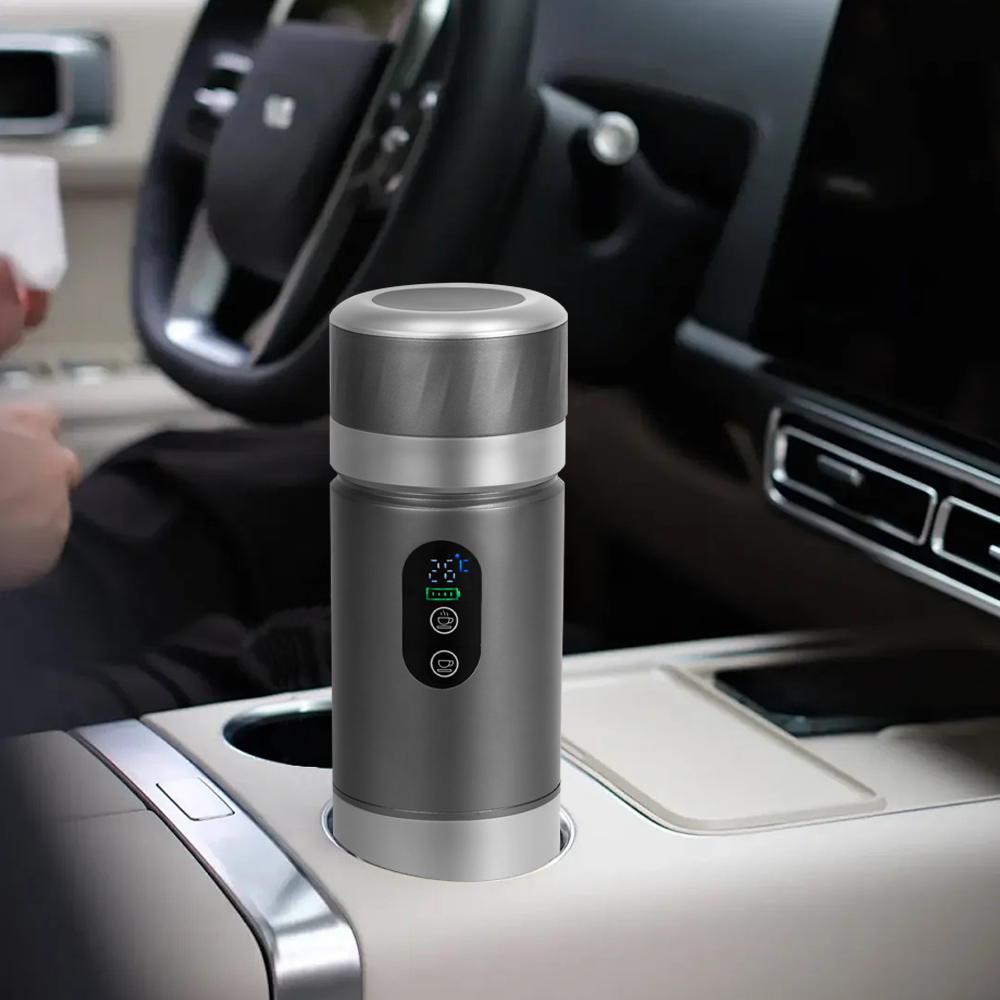 Coffee & Tea Haus - Draagbare zelfverwarmende espresso koffiemachine met LED-scherm,