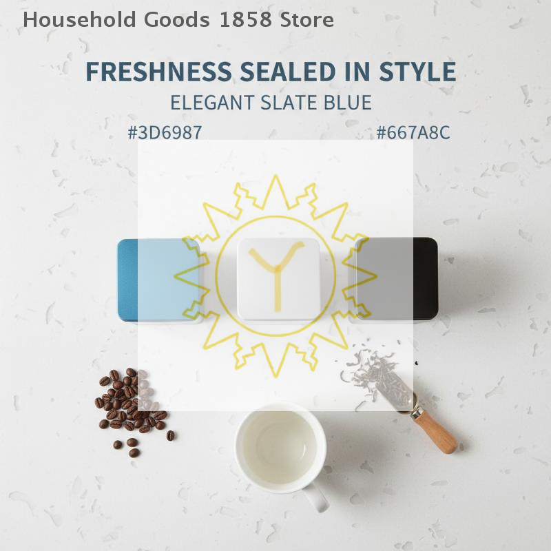 Coffee Tea Leaf And Bean - Koffiebonen Theeblad Suiker Opbergpot Lege theeblikkencontainer