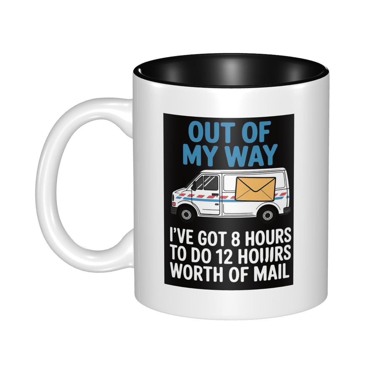 Coffee Tea Jokes - Postbode grap voor bezorgchauffeur, bezorgvrachtwagen mok