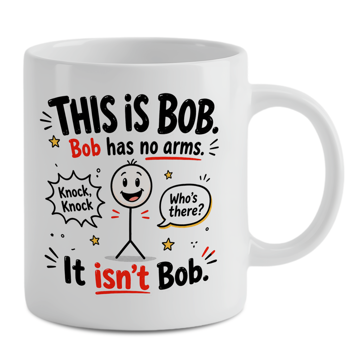 Coffee Tea Jokes - Grappige witte keramische koffiemok – 