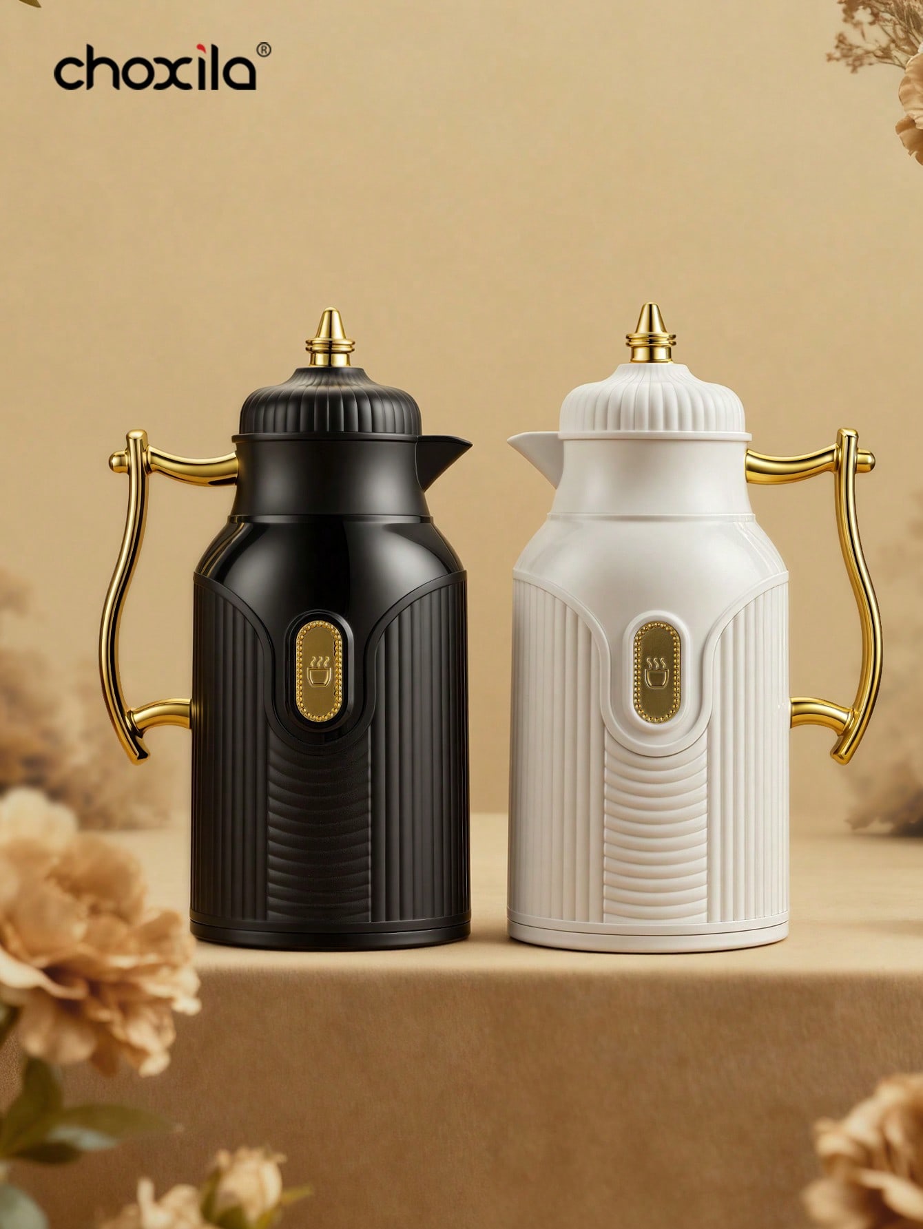 Coffee Tea Warmer - 1 stuk grote geïsoleerde waterkoker, vergulde