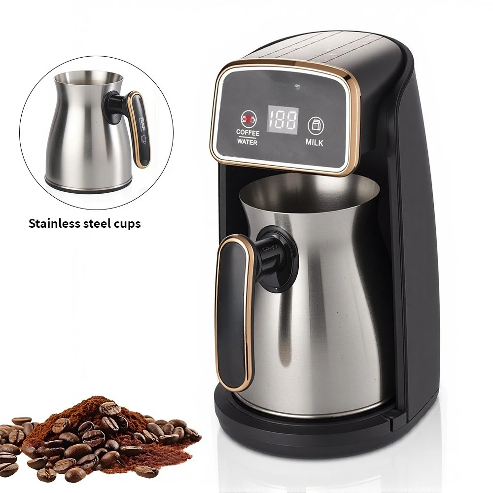 Tea Coffee Utensils - Elektrisch koffiezetapparaat Roestvrijstalen beker Turks koffiezetapparaat