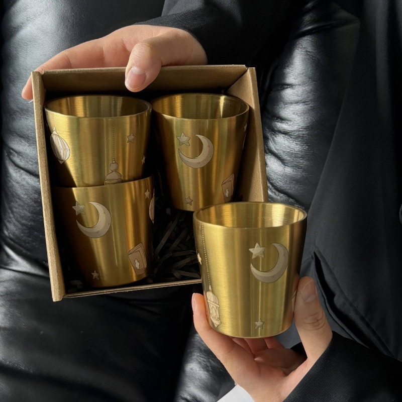 Tea Coffee Utensils - 170ML Midden-Oosterse stijl 304 roestvrijstalen gouden