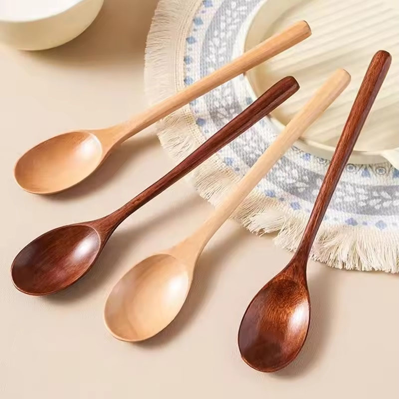 Tea Coffee Utensils - 6 Stuks Houten Lepel Servies Keuken