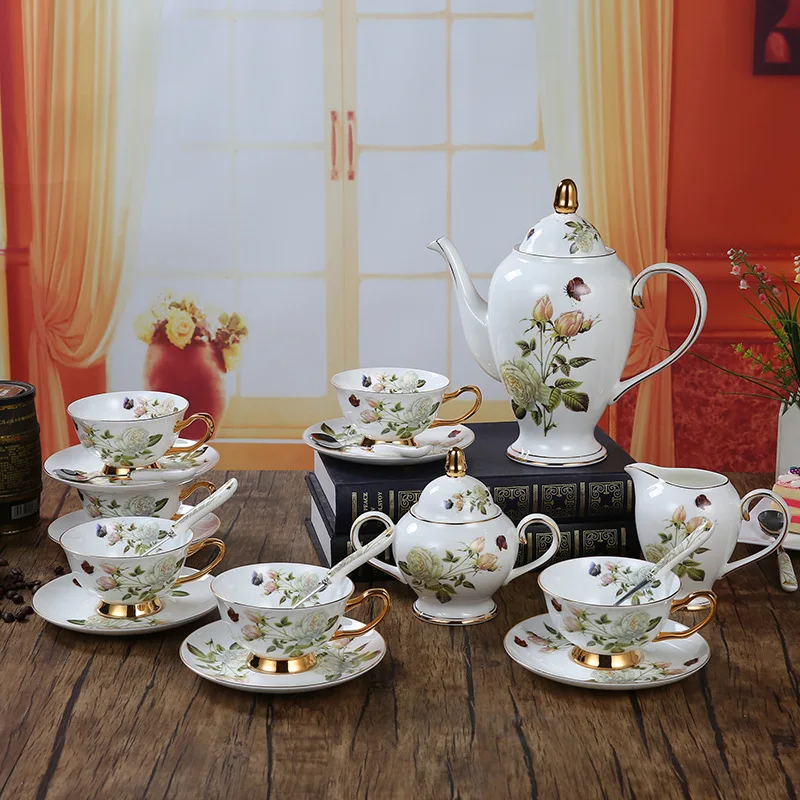 Coffee Tea Creamer - Bone China Koffie Set Camellia Stijl