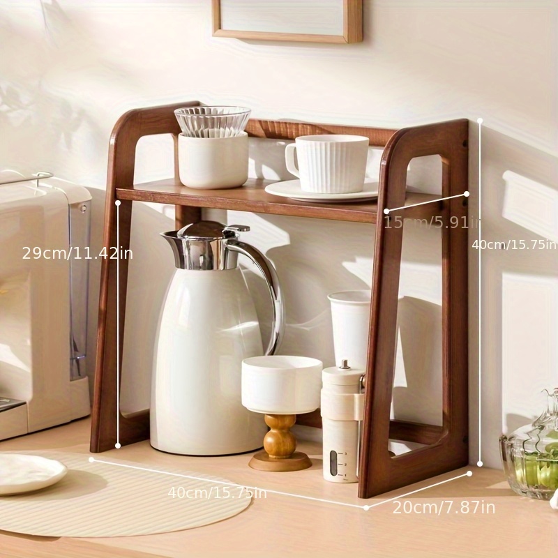 Tea Coffee Utensils - Bekerhouder Opbergrek Desktop Dubbellaags Koffiekopje Theeservies
