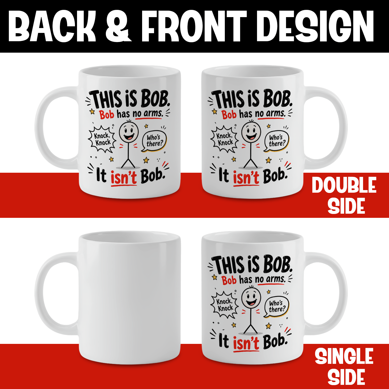 Grappige witte keramische koff - Coffee Tea Jokes recensie en prijs