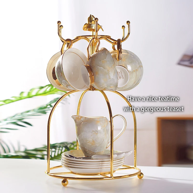 Marmeren Bone China Koffieset  - Coffee Tea Creamer recensie en prijs