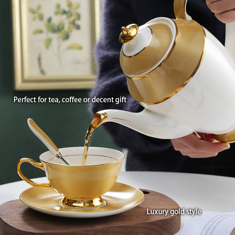 Luxe Goud Bone China Koffie Se - Coffee Tea Creamer recensie en prijs