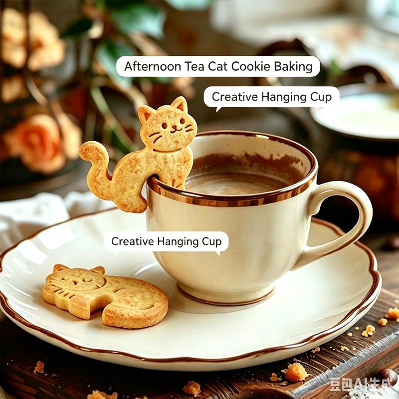 Cartoon hangende kopjes katten - Coffee Tea Pictures recensie en prijs